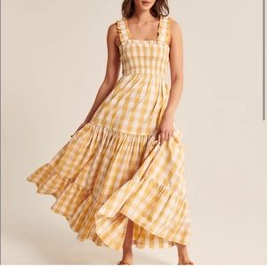 Abercrombie and Fitch | Gingham Maxi Dress | Size: Large